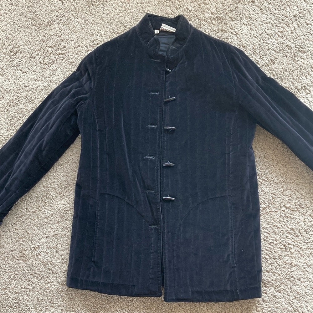 Vintage 1960s Sergeant Pepper black coat/ vintage jacket/ unique vintage
